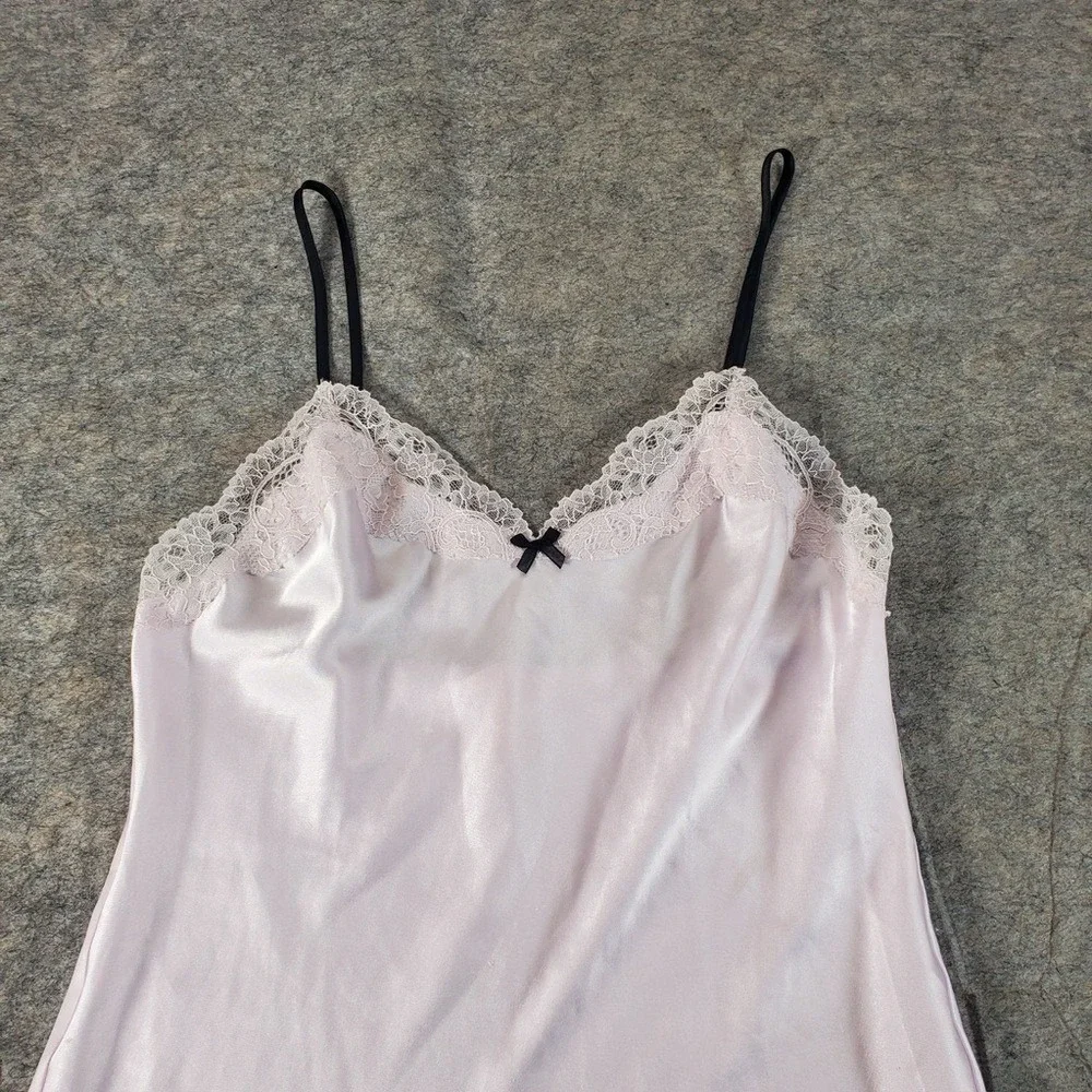 Vintage Victoria's Secret Lace Chemise Dress Women Small Light Pink Y2K Babydoll